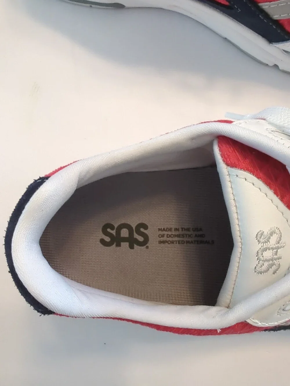 SAS Tour Mesh LT Lace Up Comfort Supportive Leather Sneakers Size 9.5M White EUC